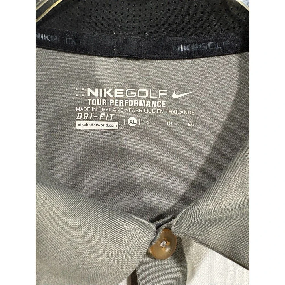 Nike Golf Tour Performance Dri-FIT Polo Shirt XL Gray Volt Golf Athletic